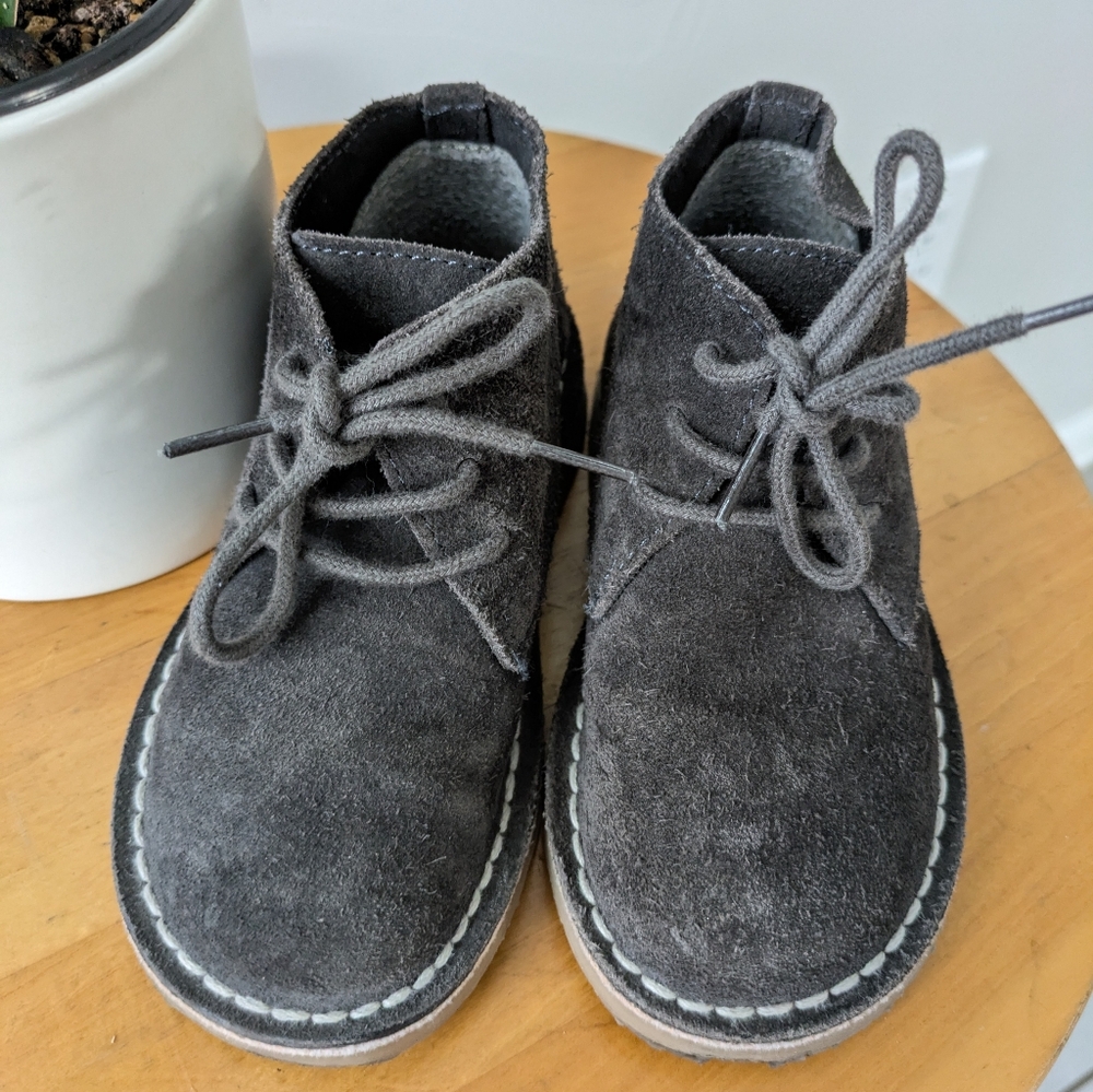 Mango Toddler Boy Genuine Suede Ankle Boots - Gray